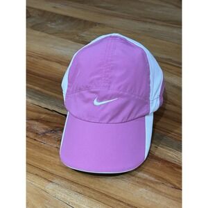 Nike Featherlight Tailwind Hat Pink Purple  Dri Fit 7 Panel Running Vintage